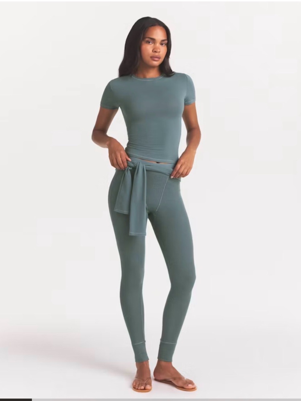 Skims Women’s Crewneck Top - Slate Blue